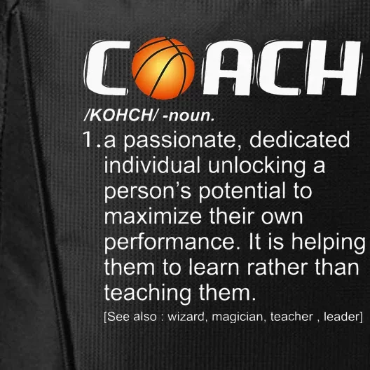 Coach Basketball Coaching Gift City Backpack