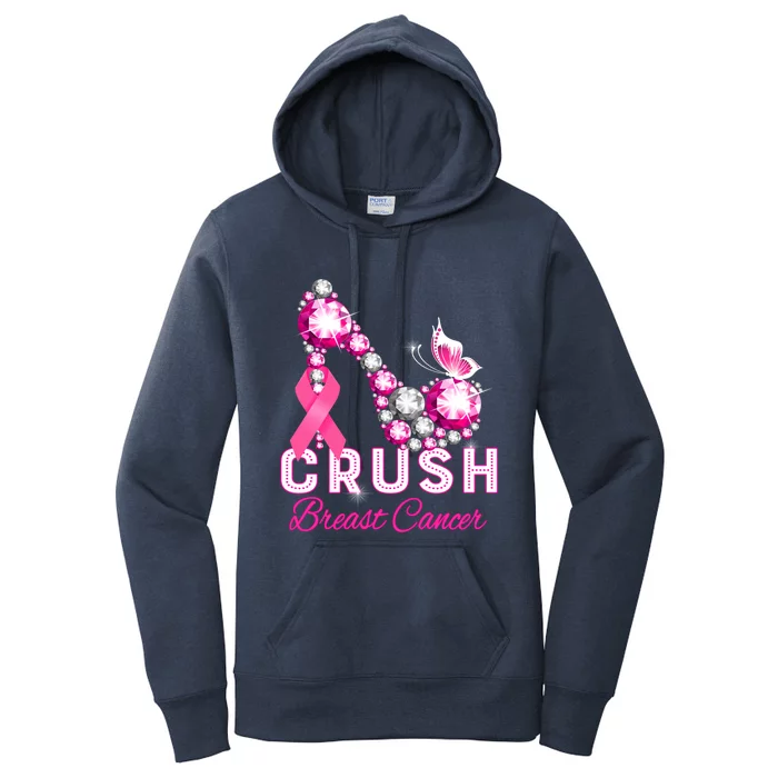 Crush Breast Cancer Warrior Support Breast Cancer Awareness Great Gift Women's Pullover Hoodie