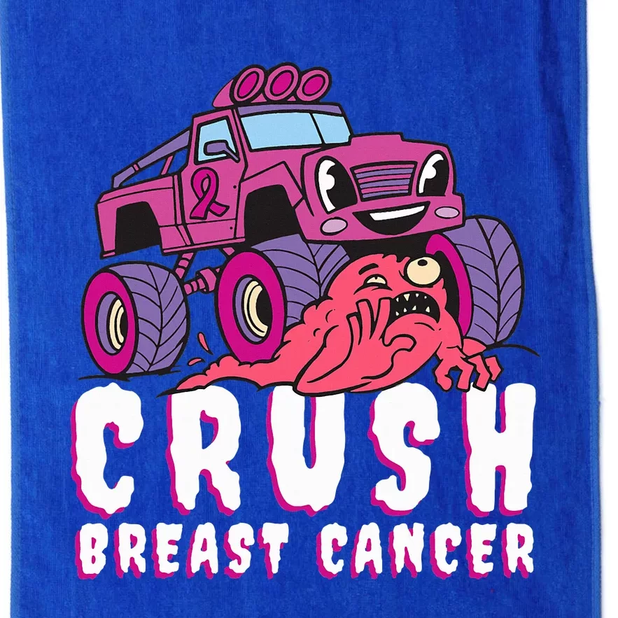 Crush Breast Cancer Awareness Monster Truck October Pink Platinum Collection Golf Towel