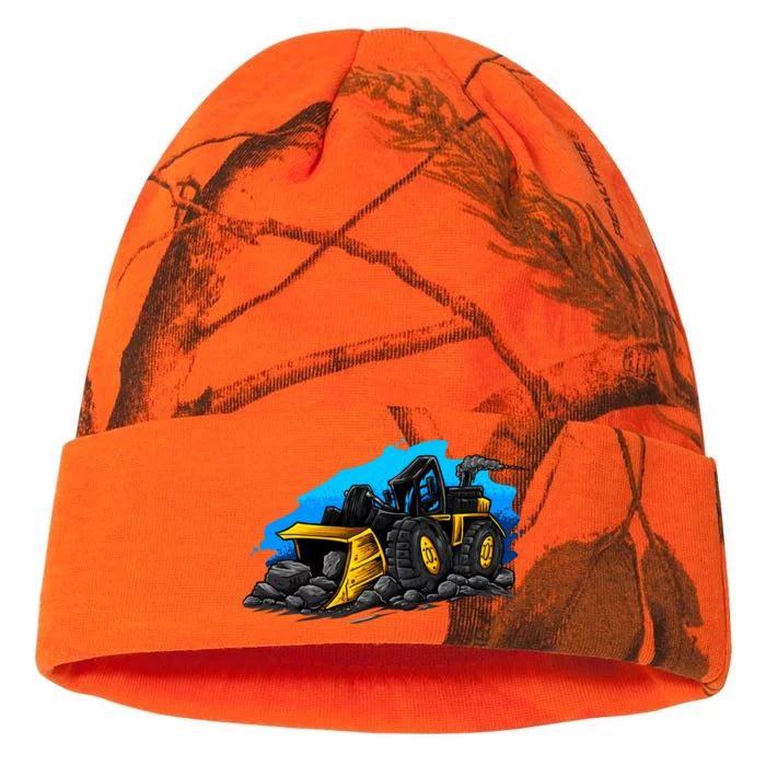 Cartoon Bulldozer Kati - 12in Camo Beanie