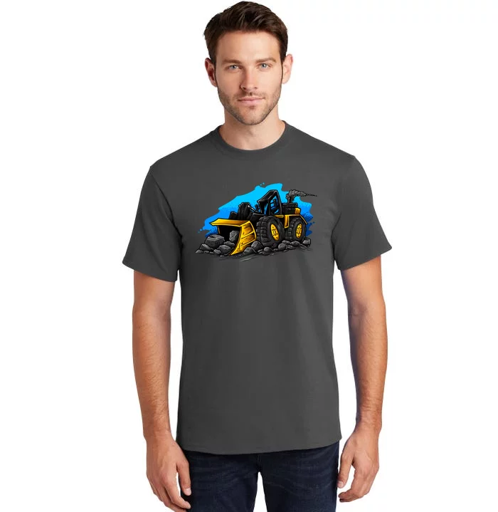 Cartoon Bulldozer Tall T-Shirt