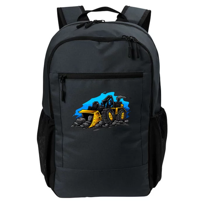 Cartoon Bulldozer Daily Commute Backpack