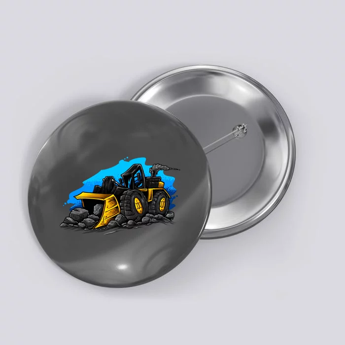 Cartoon Bulldozer Button