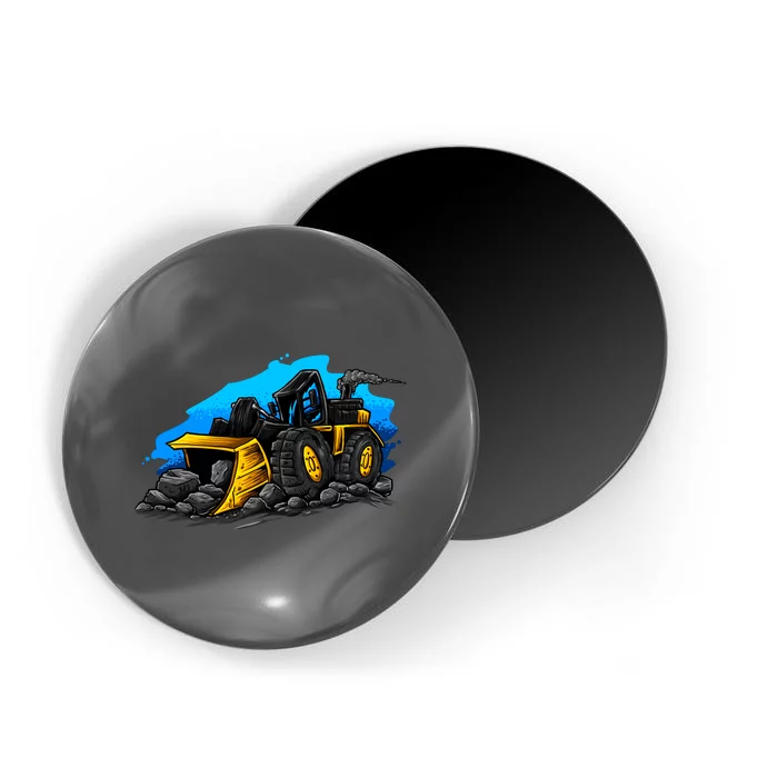 Cartoon Bulldozer Magnet