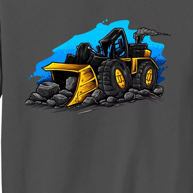 Cartoon Bulldozer Tall Sweatshirt