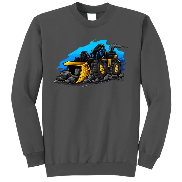 Cartoon Bulldozer Tall Sweatshirt