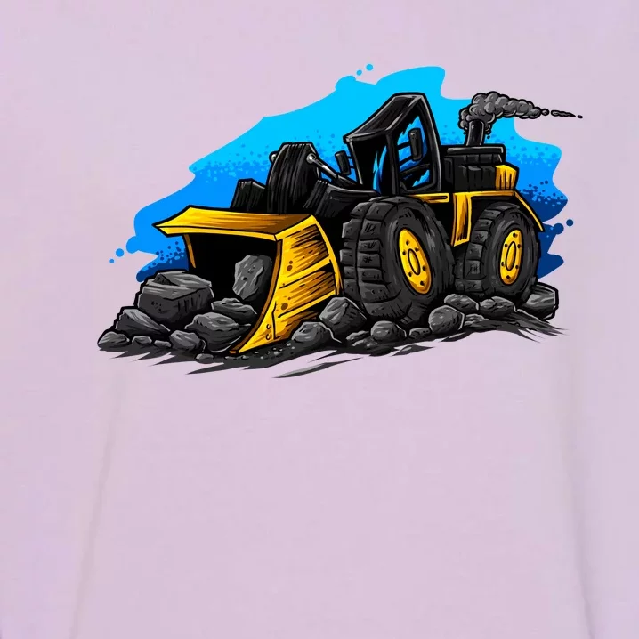 Cartoon Bulldozer Garment-Dyed Sweatshirt