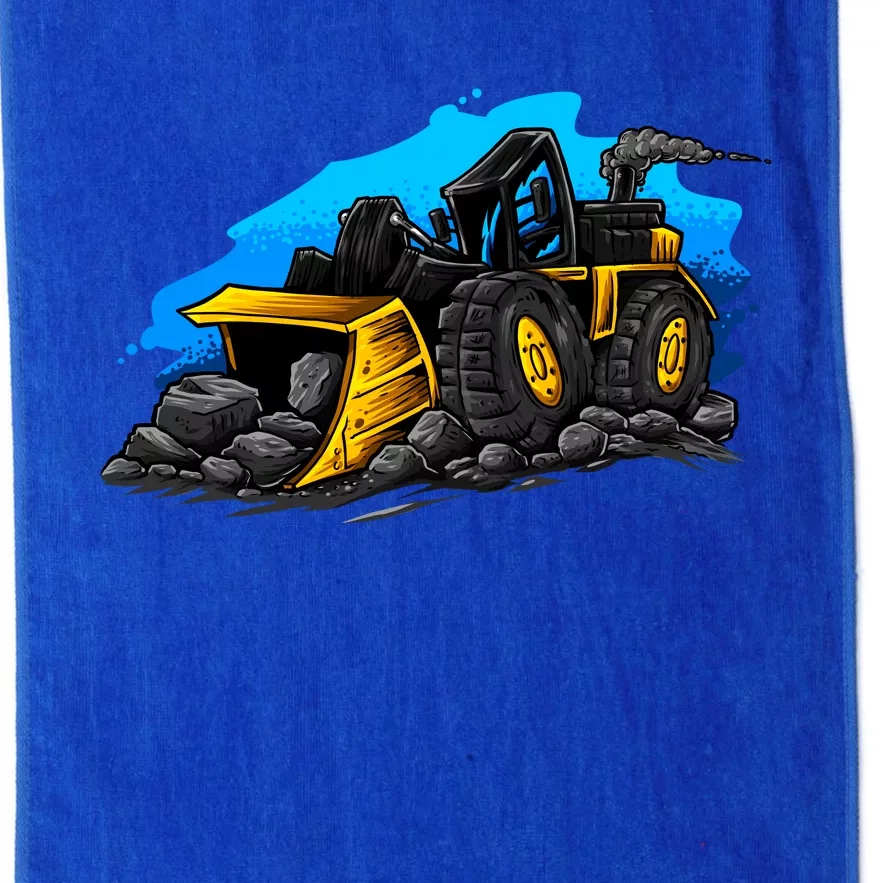 Cartoon Bulldozer Platinum Collection Golf Towel