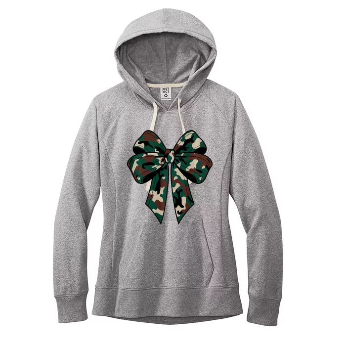 Coquette Bow Camouflage Women's Fleece Hoodie