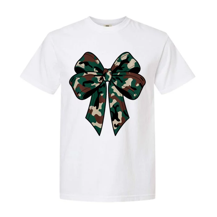 Coquette Bow Camouflage Garment-Dyed Heavyweight T-Shirt