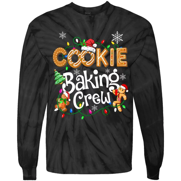 Cookie Baking Crew Cooking Lover Santa Xmas Gingerbread Tie-Dye Long Sleeve Shirt