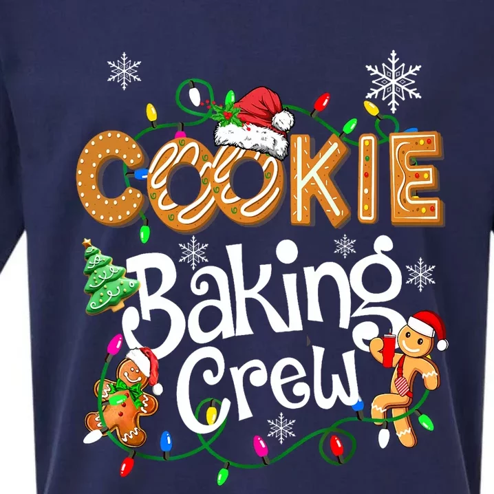 Cookie Baking Crew Cooking Lover Santa Xmas Gingerbread Sueded Cloud Jersey T-Shirt