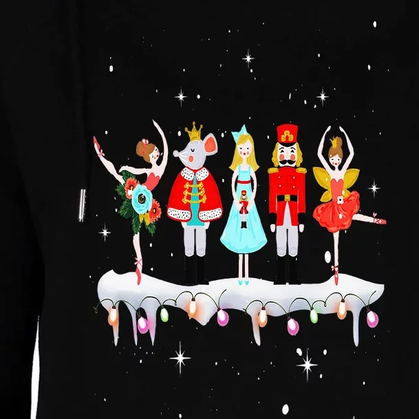 Christmas Ballet Clara Mouse King Princess Nutcracker Womens Funnel Neck Pullover Hood