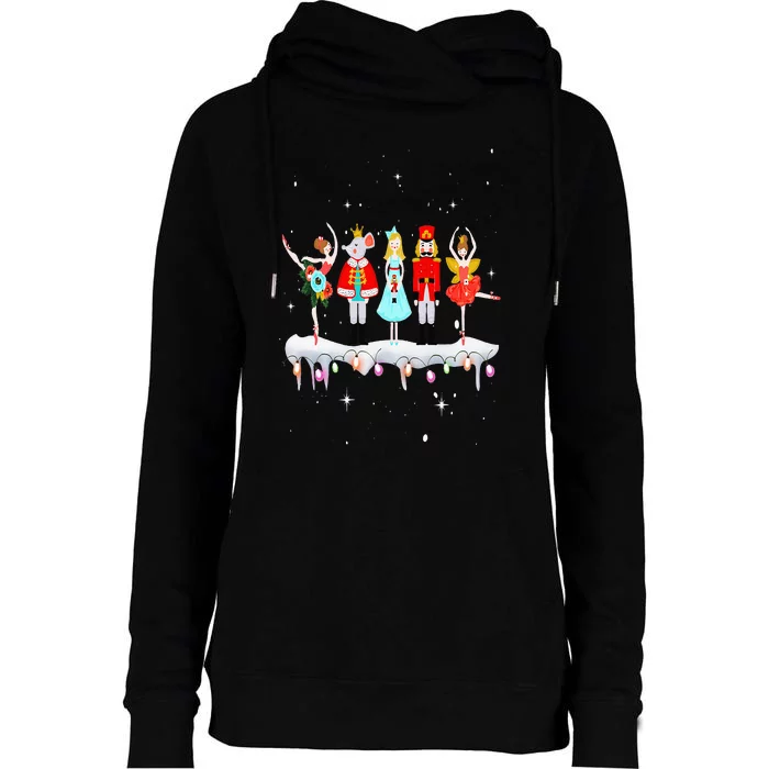 Christmas Ballet Clara Mouse King Princess Nutcracker Womens Funnel Neck Pullover Hood