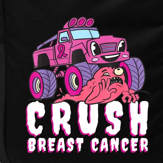 Crush Breast Cancer Awareness Monster Truck October Pink Impact Tech Backpack