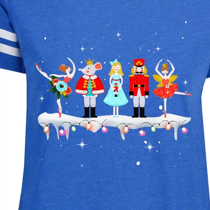 Christmas Ballet Clara Mouse King Princess Nutcracker Enza Ladies Jersey Football T-Shirt