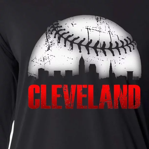 Cleveland Baseball City Skyline Cooling Performance Long Sleeve Crew