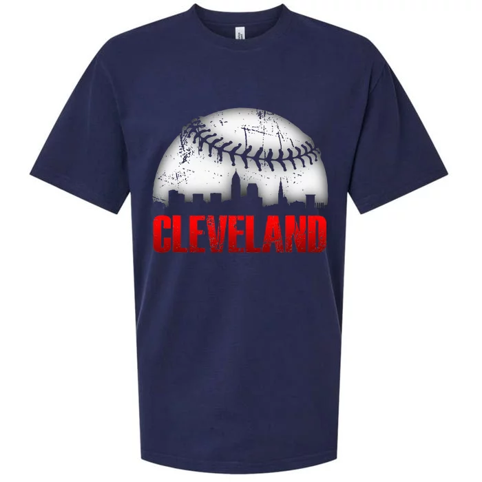 Cleveland Baseball City Skyline Sueded Cloud Jersey T-Shirt