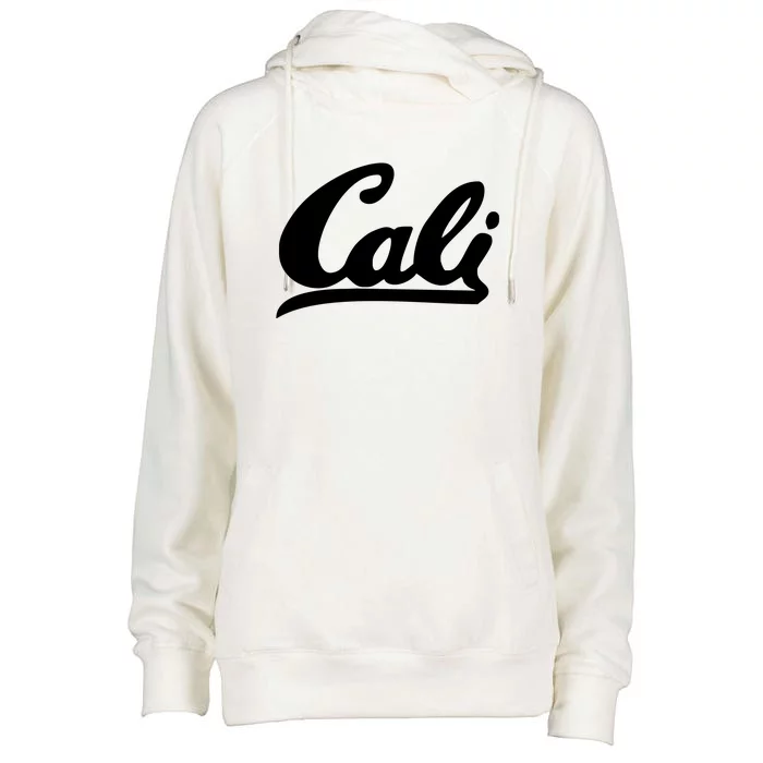 CALI Black Womens Funnel Neck Pullover Hood