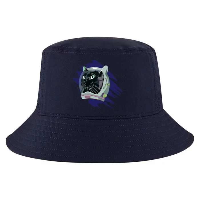 Cute Black Cat In Space Black Astronaut Cat Graphic Cute Gift Cool Comfort Performance Bucket Hat