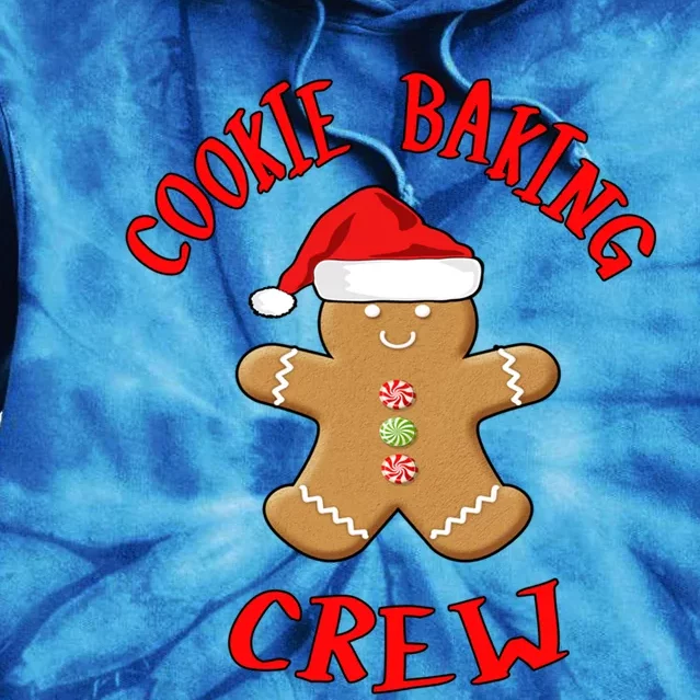 Cookie Baking Crew Gift Gingerbread With Santa Hat Gift Tie Dye Hoodie