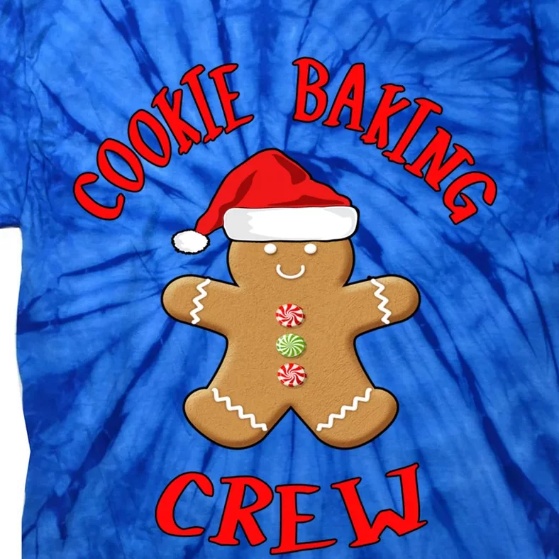 Cookie Baking Crew Gift Gingerbread With Santa Hat Gift Tie-Dye T-Shirt