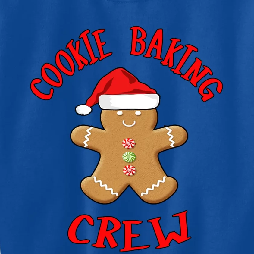 Cookie Baking Crew Gift Gingerbread With Santa Hat Gift Kids Sweatshirt