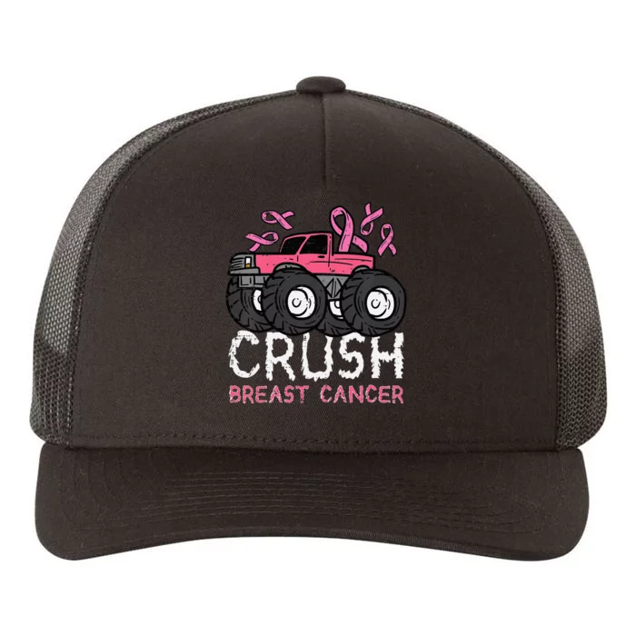 Crush Breast Cancer Awareness Monster Truck Yupoong Adult 5-Panel Trucker Hat