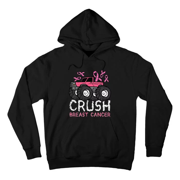 Crush Breast Cancer Awareness Monster Truck Tall Hoodie