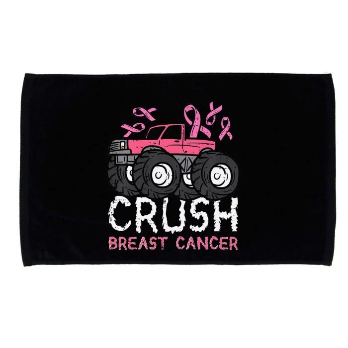 Crush Breast Cancer Awareness Monster Truck Microfiber Hand Towel