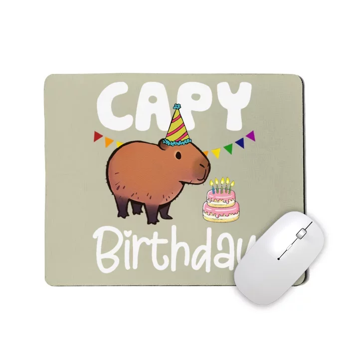 Capy Birthday Capybara Rodent Lover Birthday Party Funny Mousepad