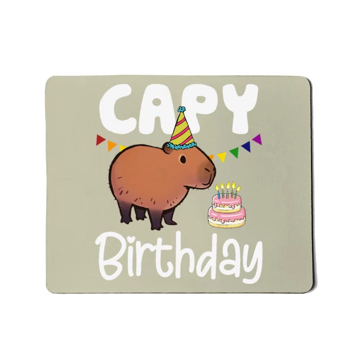 Capy Birthday Capybara Rodent Lover Birthday Party Funny Mousepad