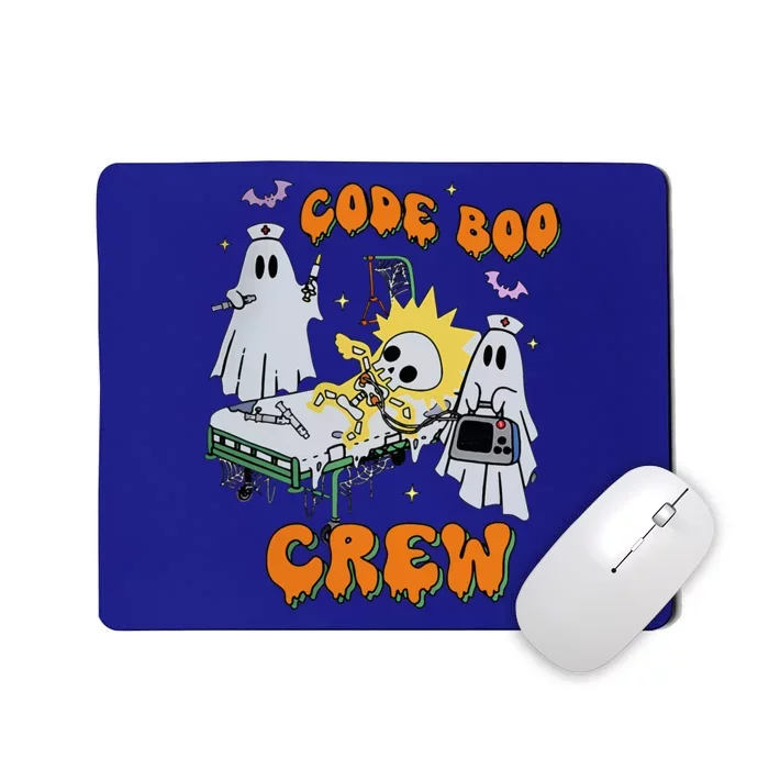 Code Boo Crew Funny Ghost Nurse Halloween Costume Nursing Mousepad