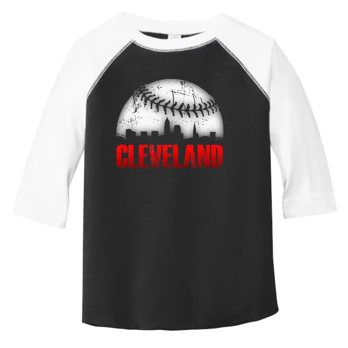 Cleveland Baseball City Skyline Toddler Fine Jersey T-Shirt