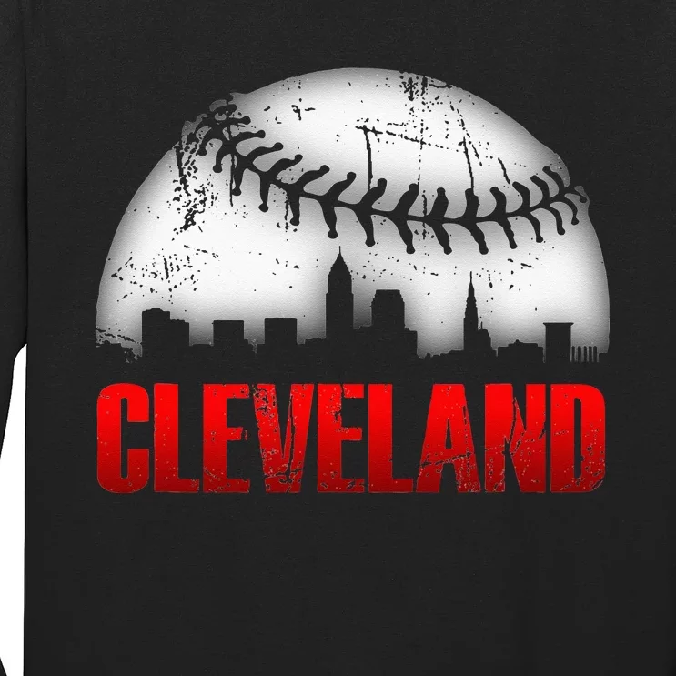 Cleveland Baseball City Skyline Long Sleeve Shirt