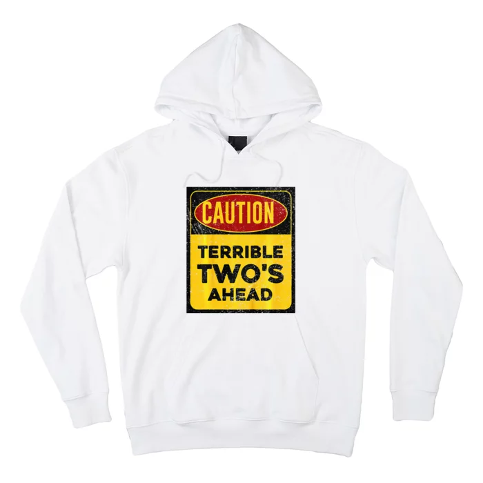 Construction Birthday Caution Terrible Two Ahead Hoodie