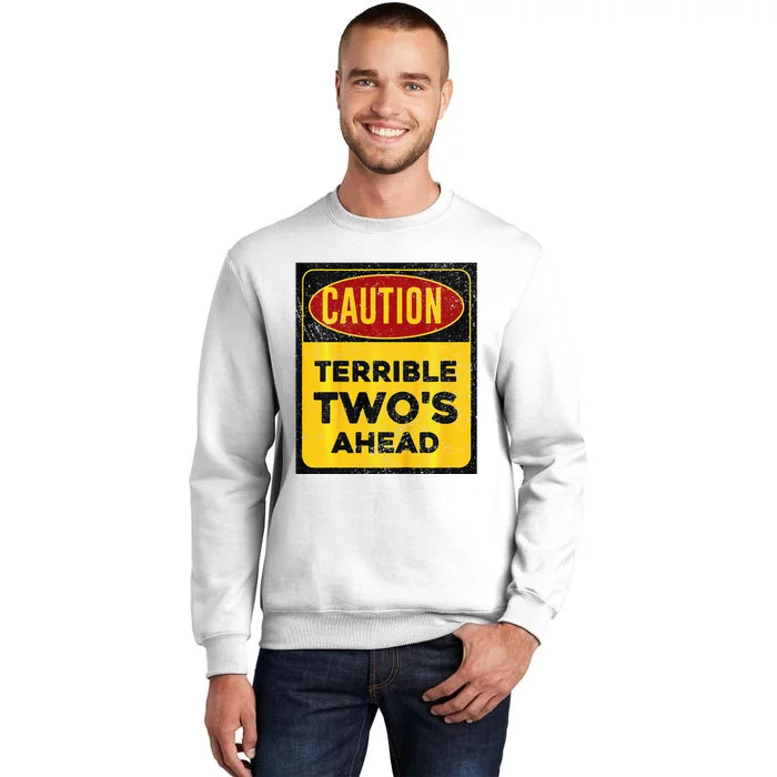 Construction Birthday Caution Terrible Two Ahead Sweatshirt