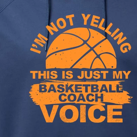 Cool Basketball Coach Basketball Coaching Voice Gift Performance Fleece Hoodie