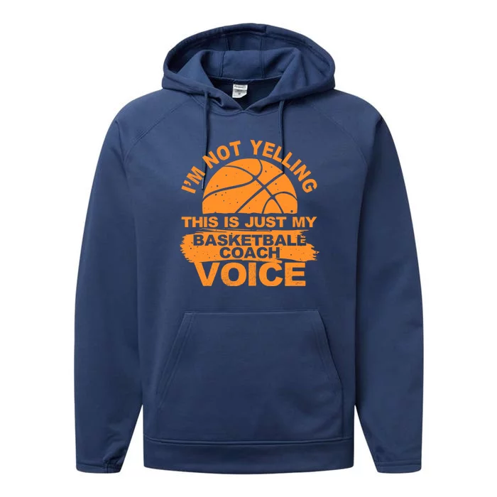 Cool Basketball Coach Basketball Coaching Voice Gift Performance Fleece Hoodie