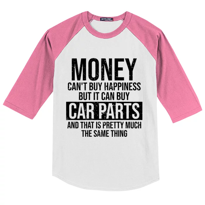 Can Buy Car Parts Funny Car Guy Mechanic Fathers Day Gift Kids Colorblock Raglan Jersey