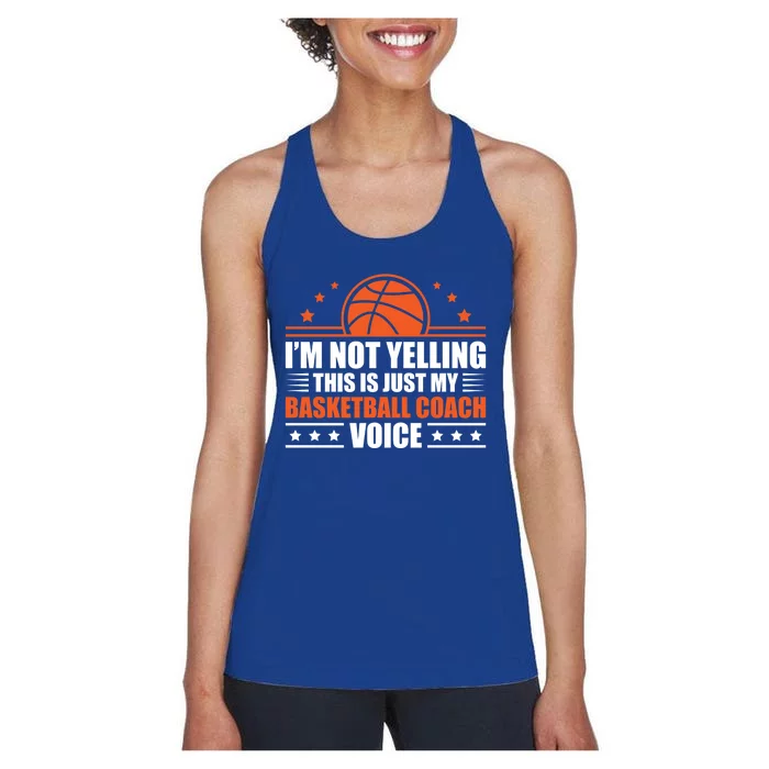 Cool Basketball Coach Basketball Coaching Voice Meaningful Gift Women's Racerback Tank