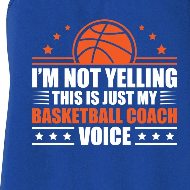 Cool Basketball Coach Basketball Coaching Voice Meaningful Gift Women's Racerback Tank