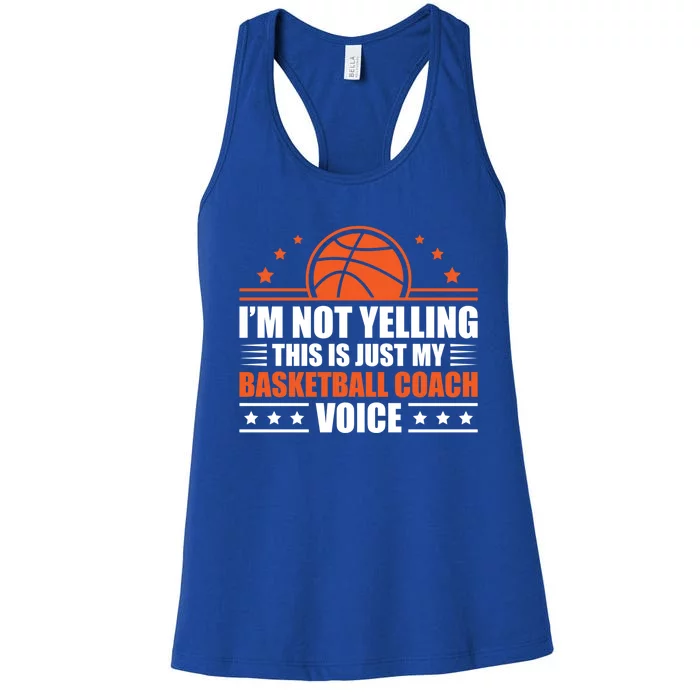 Cool Basketball Coach Basketball Coaching Voice Meaningful Gift Women's Racerback Tank