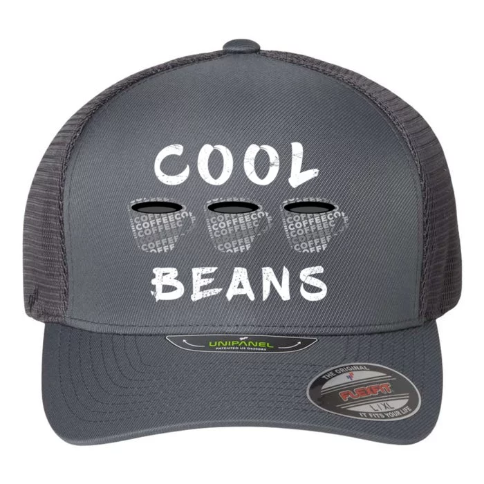 Cool Beans Coffee Lover Caffeine Cup Funny Saying Vintage Gift Flexfit Unipanel Trucker Cap