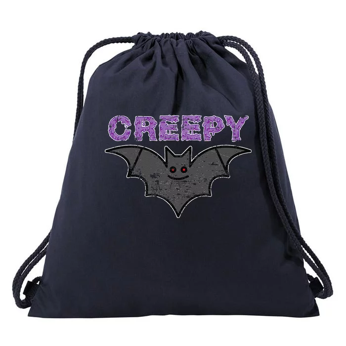 Creepy Bat Costume Gift Halloween Drawstring Bag