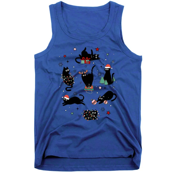 Christmas Black Cats Gift Tank Top