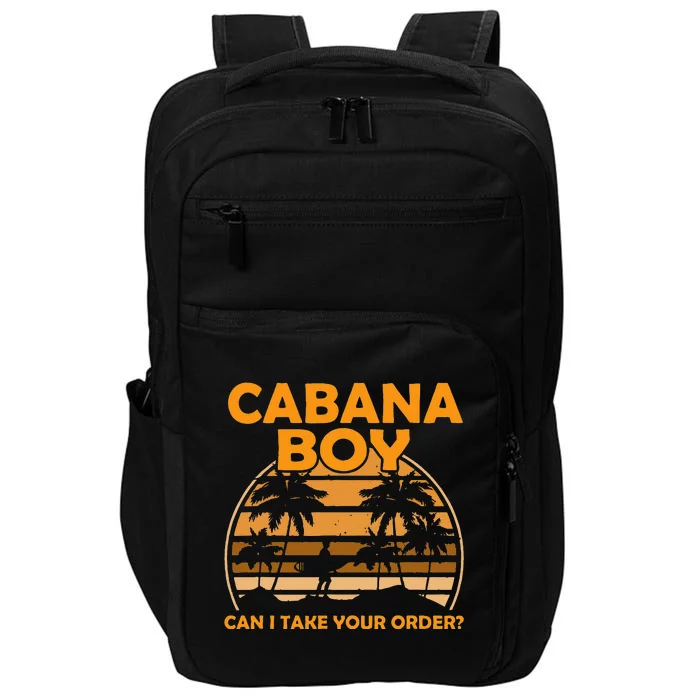 Cabana Boy Can I Take Your Order Summer Travel Beach Sun Impact Tech Backpack