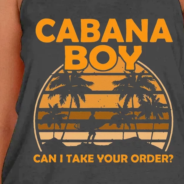 Cabana Boy Can I Take Your Order Summer Travel Beach Sun Women's Knotted Racerback Tank