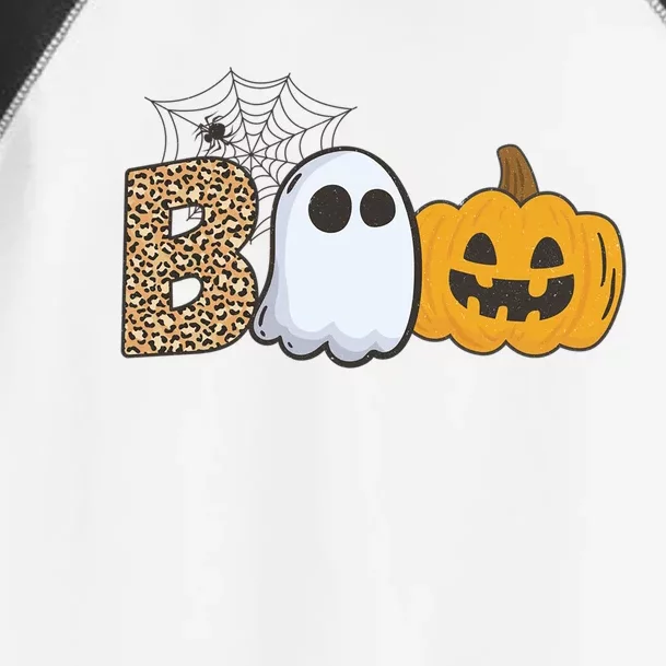 Cute But Creepy Ghost Boo Pumpkin Leopard Halloween Cute Gift Toddler Fine Jersey T-Shirt