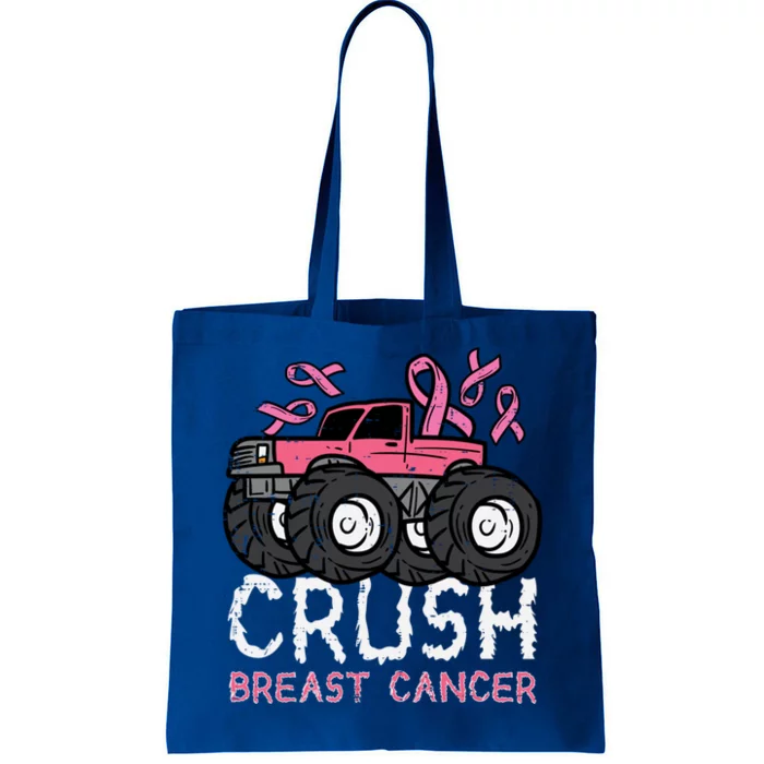 Crush Breast Cancer Awareness Monster Truck Cute Gift Tote Bag